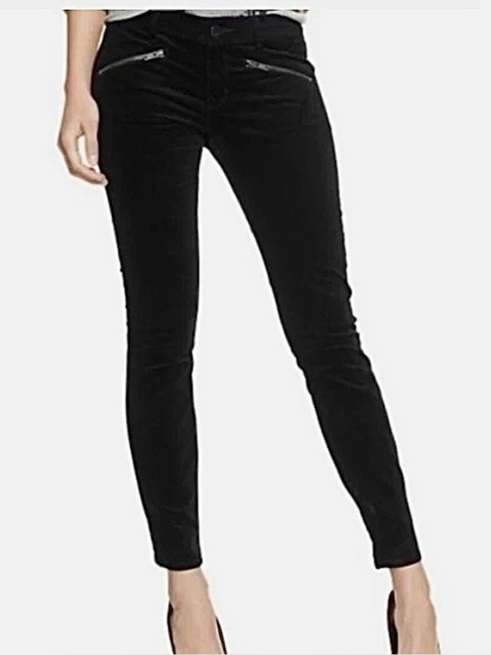 NWT Vintage GAP 1969 Always Skinny Velvet Zip Pocket Pants Mid Rise Slim Fit 31R